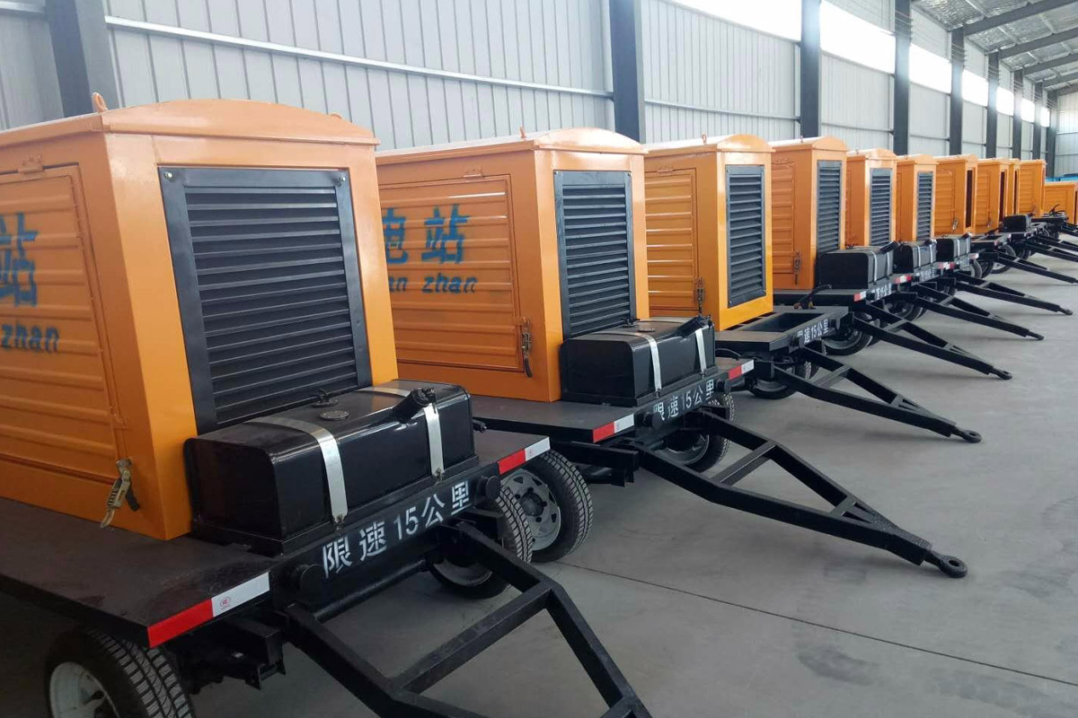 东兰发电机租赁施工现场